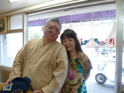 しゅうさんと公園前でお別れです