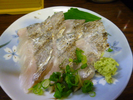 『太刀魚の刺身』　と　『角ハイ...