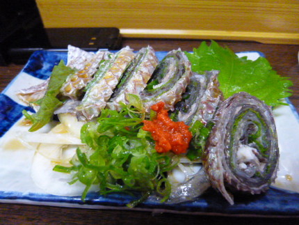 『鯛皮ポン酢』　と　『アジ昆布...