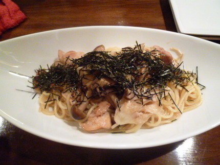 『とりときのこの和風パスタ』　...