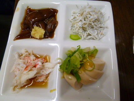 この日の　『珍味4種盛り』