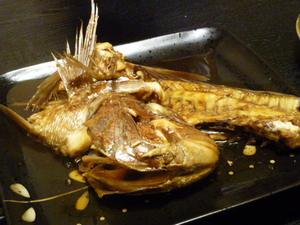 鯛アラの煮付け　ツバスの唐揚げ