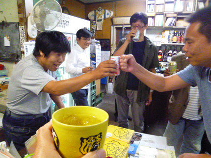 この日の〆は誕生日会