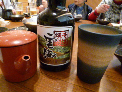蕎麦焼酎に蕎麦湯で割る