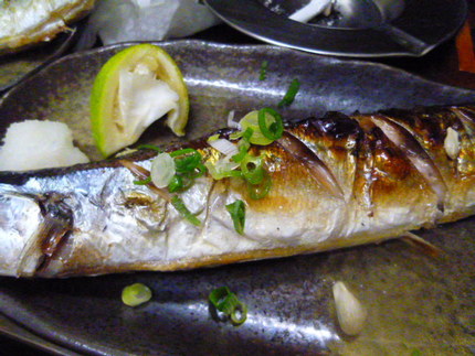 秋刀魚の塩焼きにはカボス