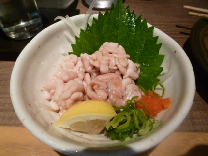 タラの生白子ポン酢・３８０円