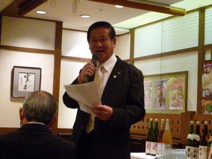 佐藤茂雄氏　発起人の挨拶です。