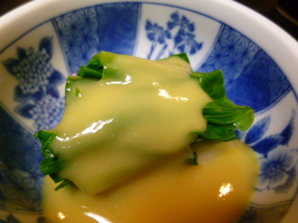 「うるい酢味噌和え」