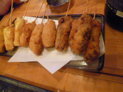 『串揚げ』　皆さん好みのものを...