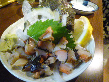 淡路物　活さざえ造り！