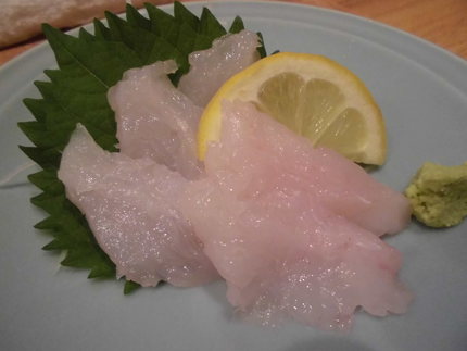 珍しい　「まと鯛の造り」