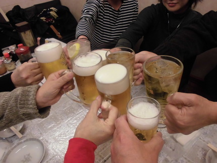 先ずは神戸式乾杯から！