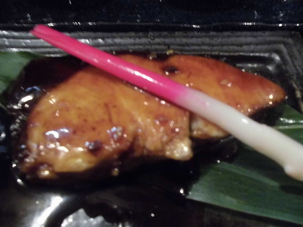 日本酒にブリの照焼き！