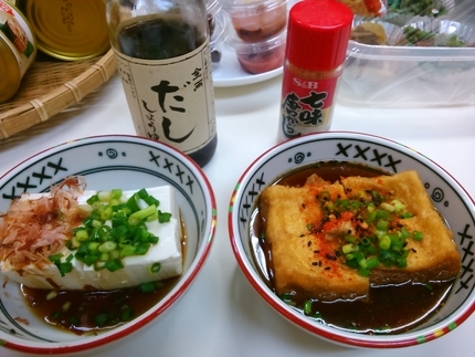 冷奴と厚揚げ！