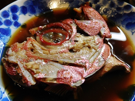 金時メバルの頭煮付け！