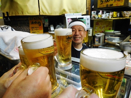 ビールでカンパイ！