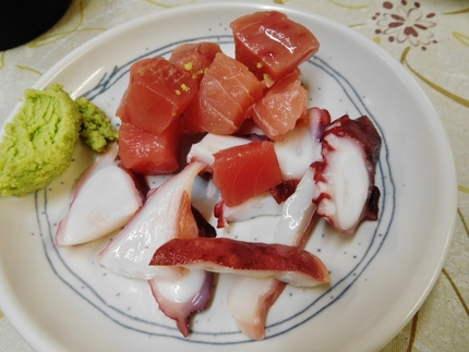 マグロとタコの合乗り！