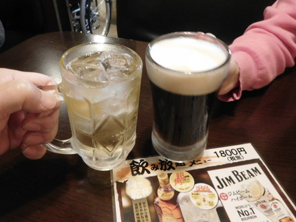 昨夜は飲み放題で！