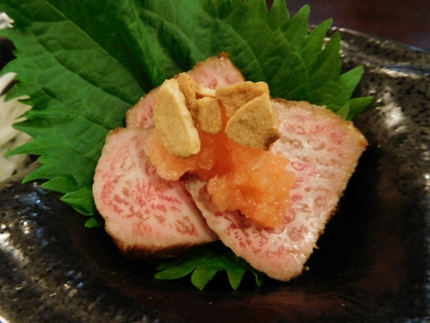 ⑦飛騨牛のタタキ！