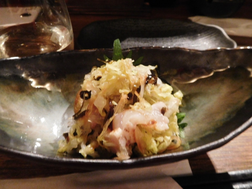 フグと白菜の塩昆布和え！