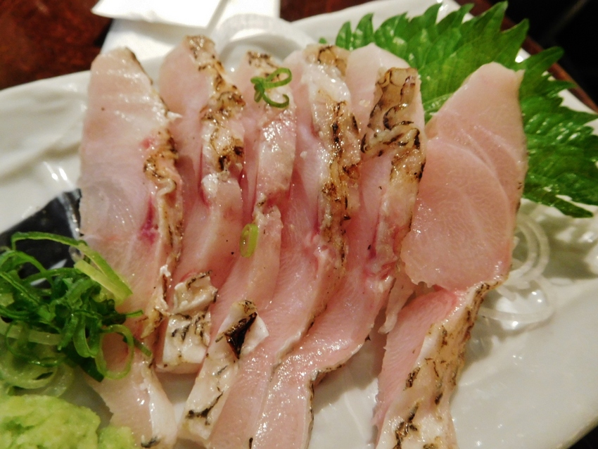 珍しい、ノドグロの刺し身！