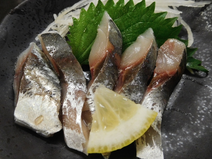 アジの刺身！延命寺昭酒店