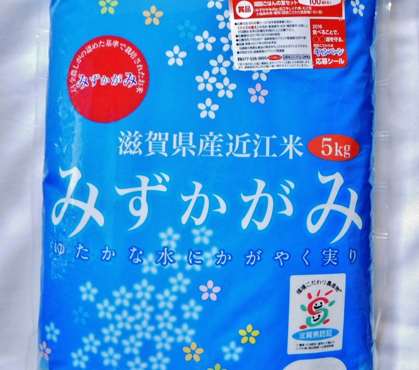 滋賀県産米！みずかがみ