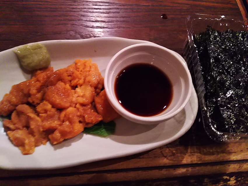 うに・韓国のり付き（390円）