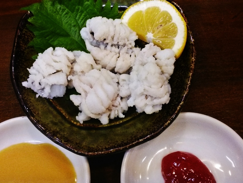 ハモの落としと剣先イカのゲソ！
