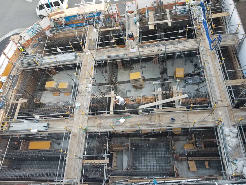 マンションの基礎工事が終了‼️