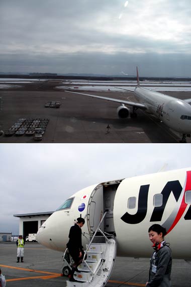 雪の空港