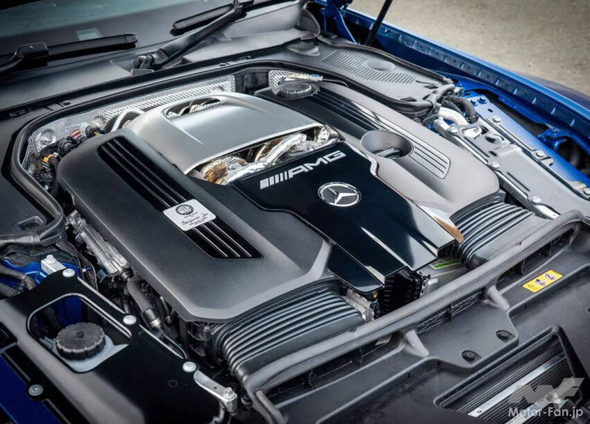 AMGのV8ツインターボ。 左...