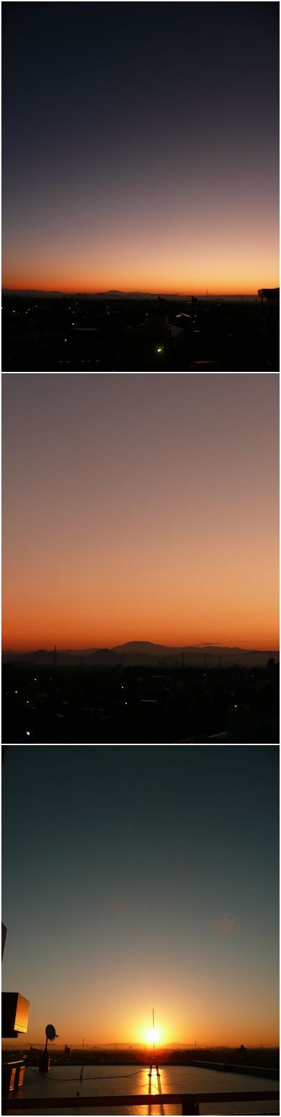 晩秋の夜明け