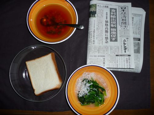 今朝の朝食