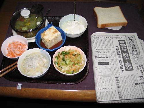 今朝の食事（11月12日）