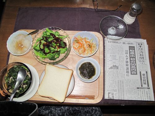 今朝の食事（12月9日）