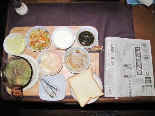 今朝の食事（12月18日）