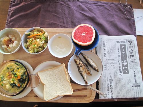 今朝の食事（12月28日）