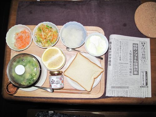今朝の食事（1月5日）