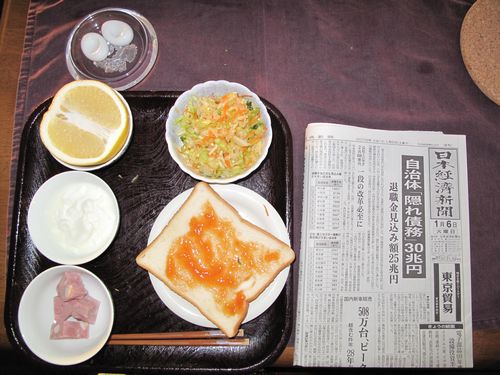 今朝の食事（1月6日）