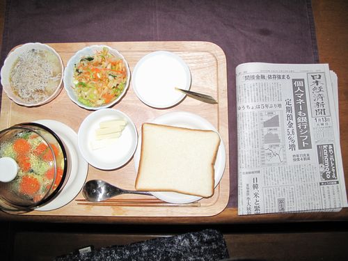 今朝の食事（1月13日）