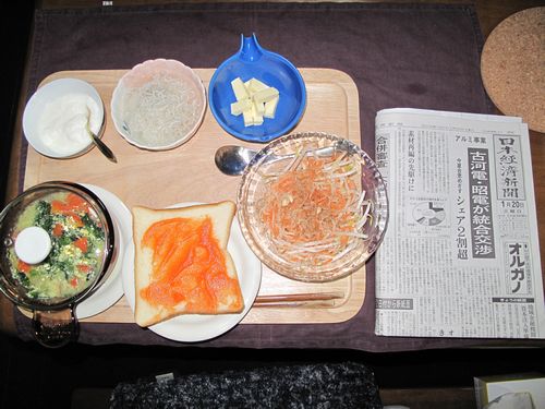 今朝の食事（1月20日）