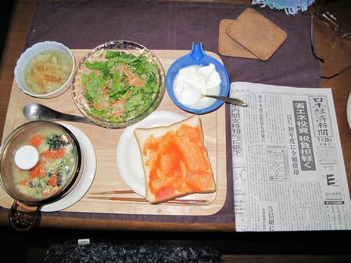 今朝の食事（1月26日：春節）