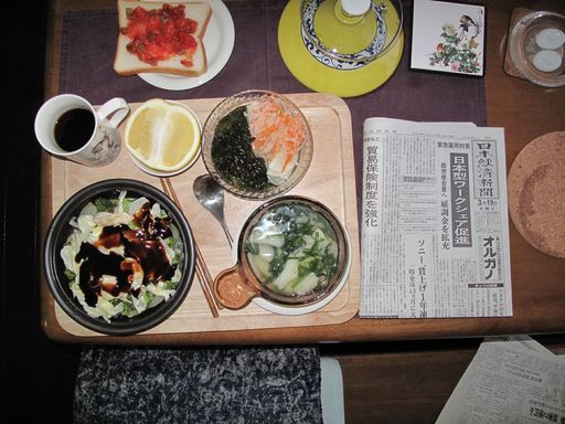 今朝の食事（3月19日）