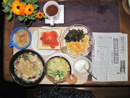 今朝の食事（4月21日）