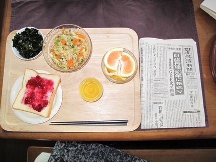 今朝の食事（6月9日）