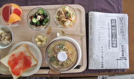 今朝の朝食（7月14日）