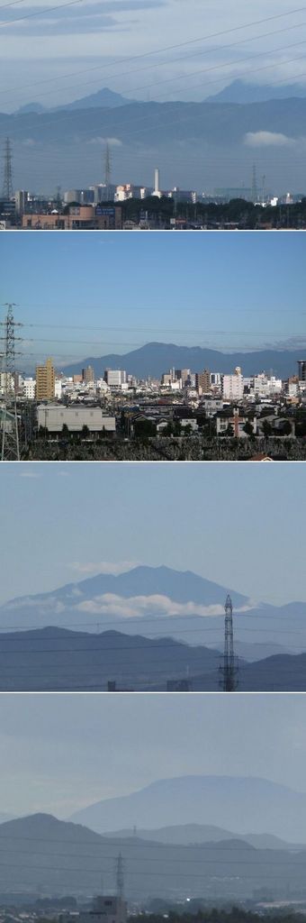 尾張平野から見る事が出来る山々