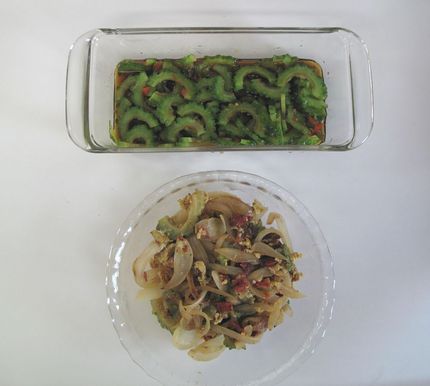 若いゴーヤでのお惣菜二題