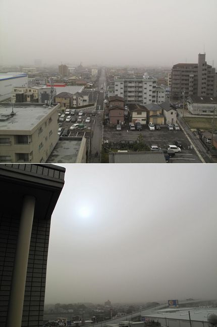 酷い黄砂でしたが、強風で飛ばさ...
